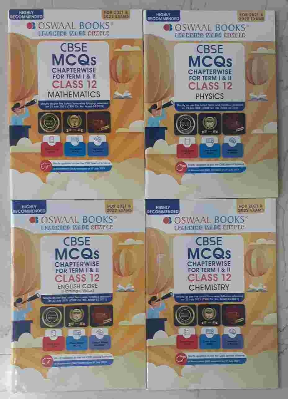 Oswaal Class 12 CBSE MCQ PCME Set of 4 Books